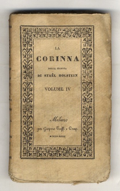 La Corinna, o sia L'Italia, della signora di Stael Holstein. … | Immagine Gallery 1