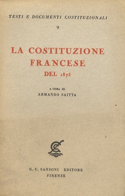 La costituzione francese del 1875.