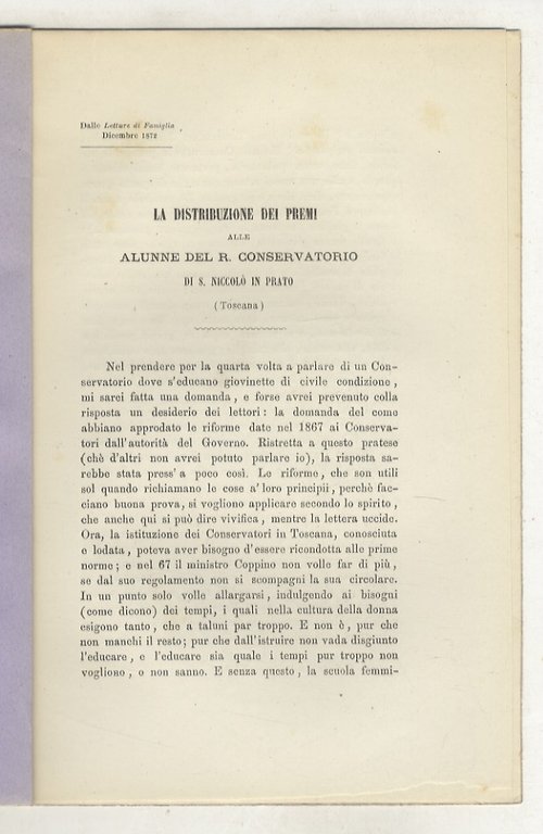 La distribuzione dei premi alle alunne del R. Conservatorio di …