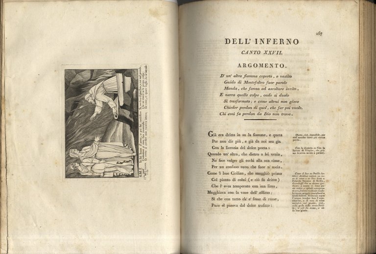 La Divina Commedia di Dante Alighieri con tavole in rame.
