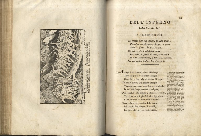 La Divina Commedia di Dante Alighieri con tavole in rame.
