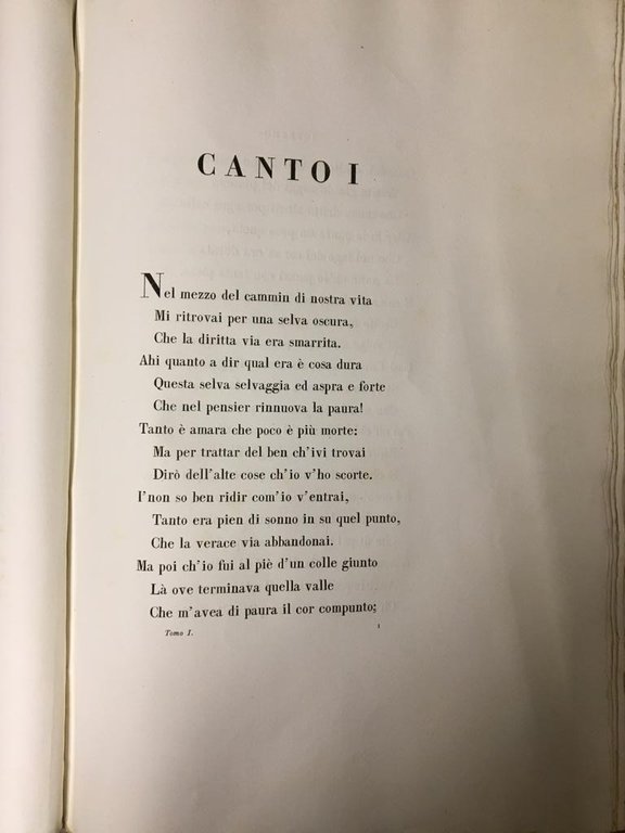 La Divina Commedia di Dante Alighieri. Tomo primo [-terzo].