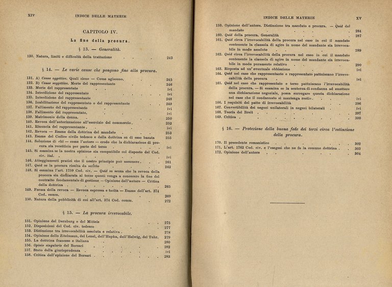 La dottrina generale della procura. La rappresentanza.