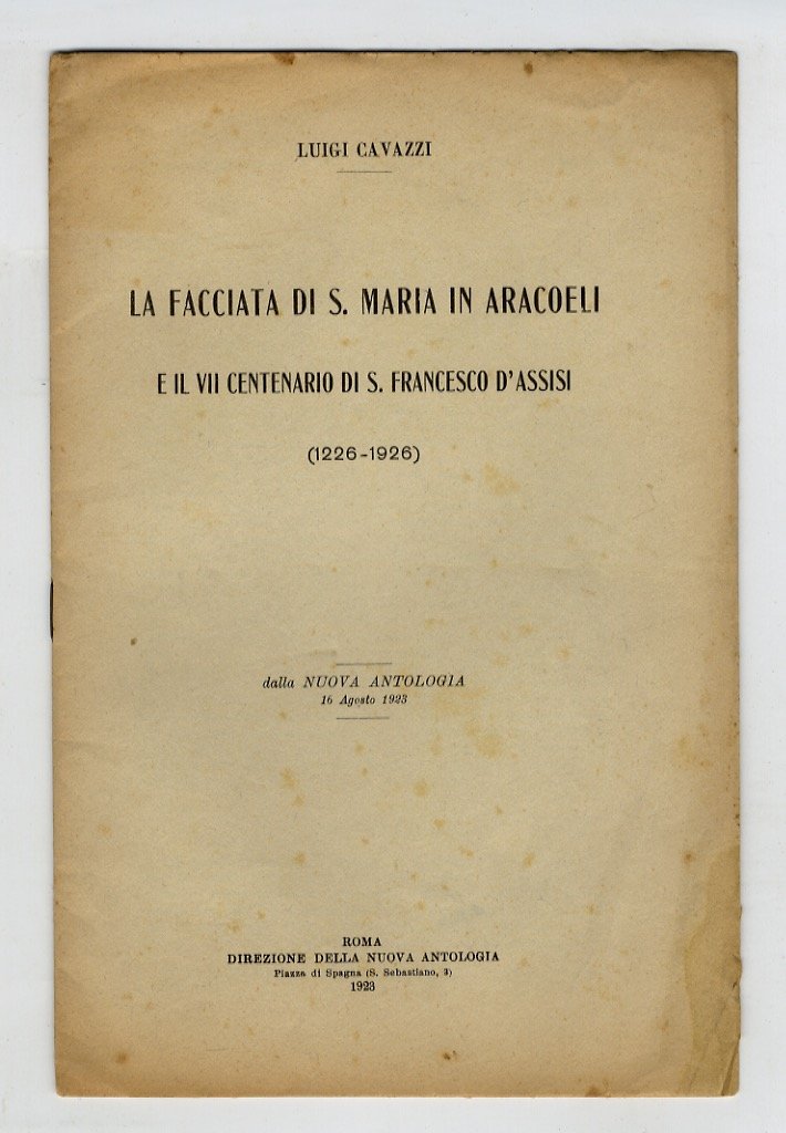 La facciata di S. Maria in Aracoeli e il VII …