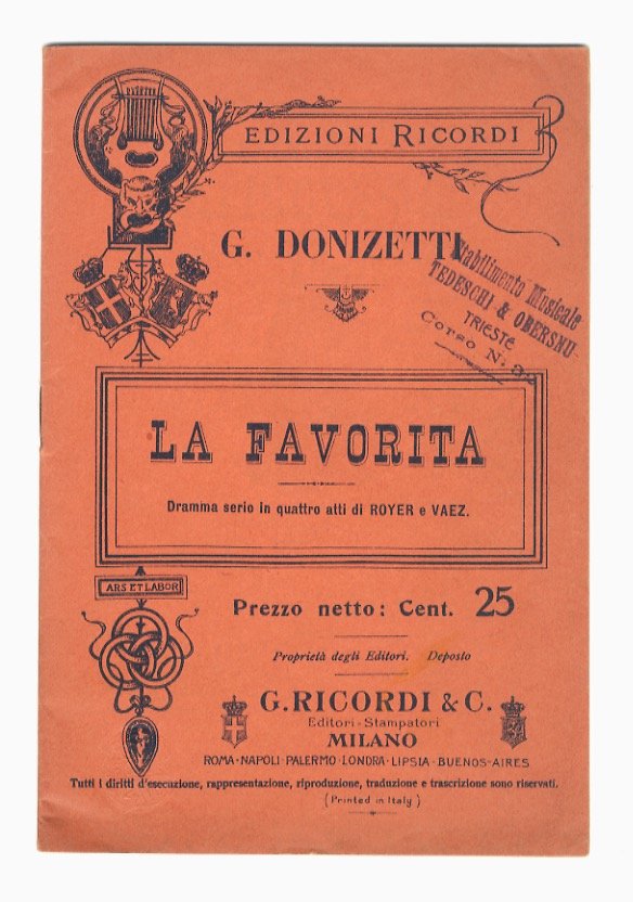 La Favorita. Dramma serio in quattro atti [.]. Tradotto da … | Immagine principale