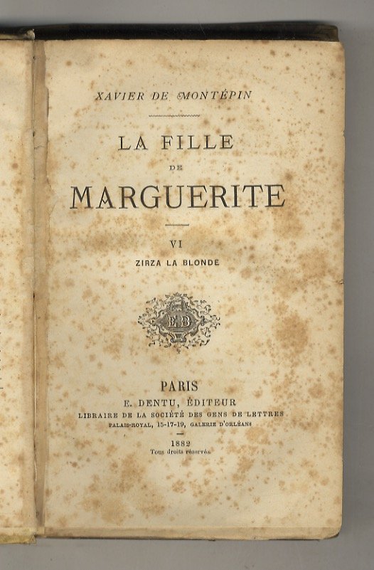 La fille de Marguerite. VI: Zirza la blonde. | Immagine principale
