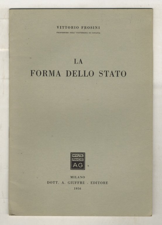 La forma dello Stato.