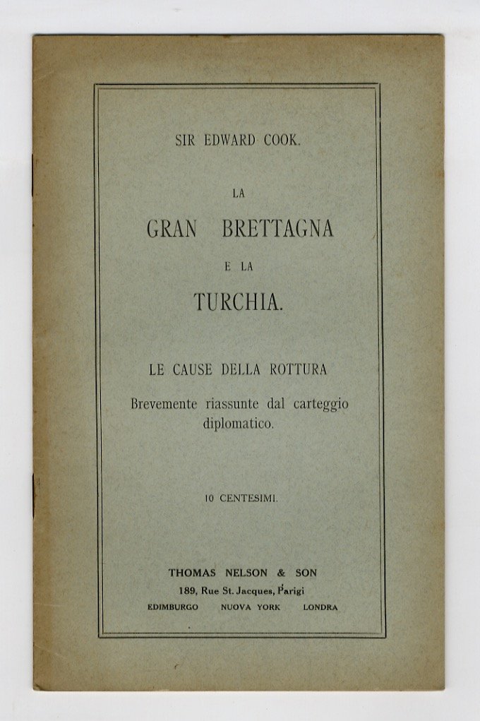 La Gran Brettagna [sic] e la Turchia. Le cause della … | Immagine principale