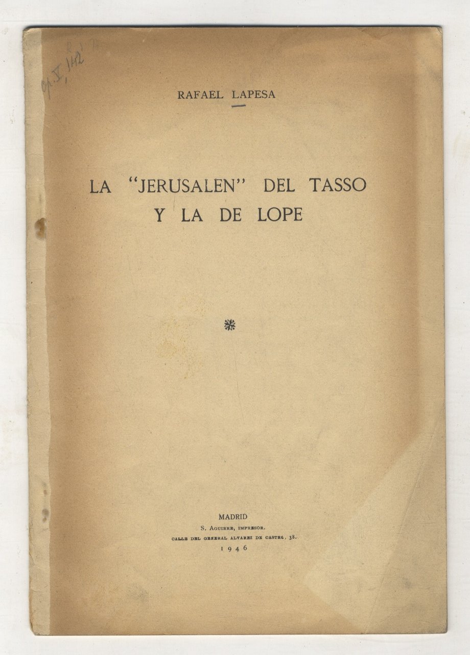 La "Jerusalen" del Tasso y la de Lope. | Immagine principale