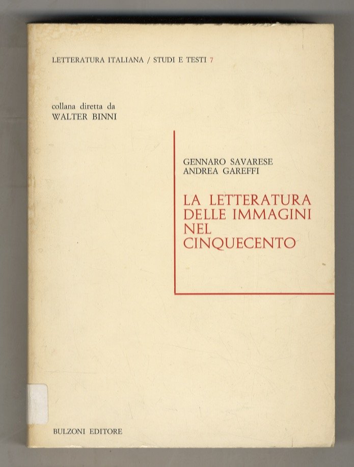 La letteratura delle immagini nel Cinquecento. | Immagine principale