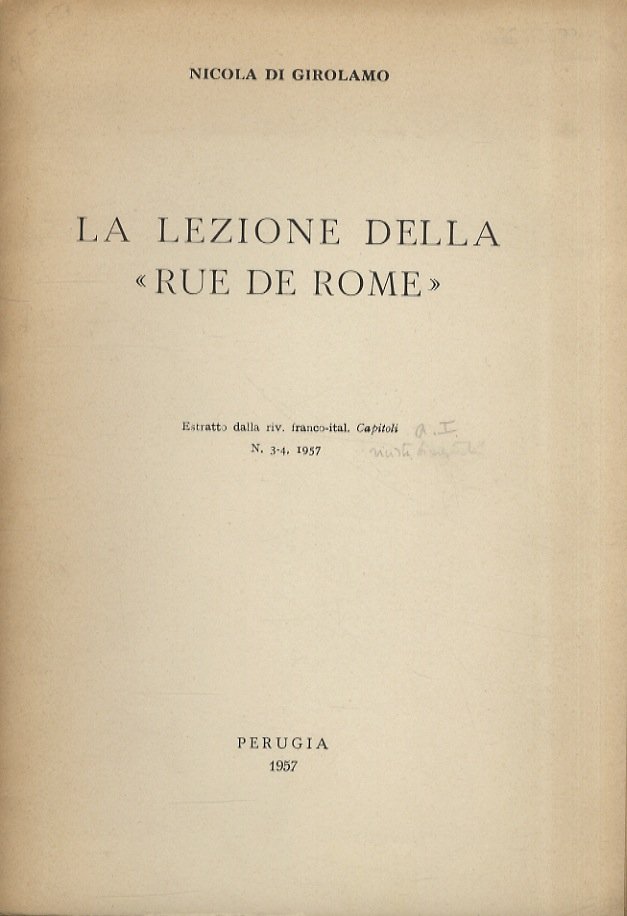 La lezione della "Rue de Rome". | Immagine principale