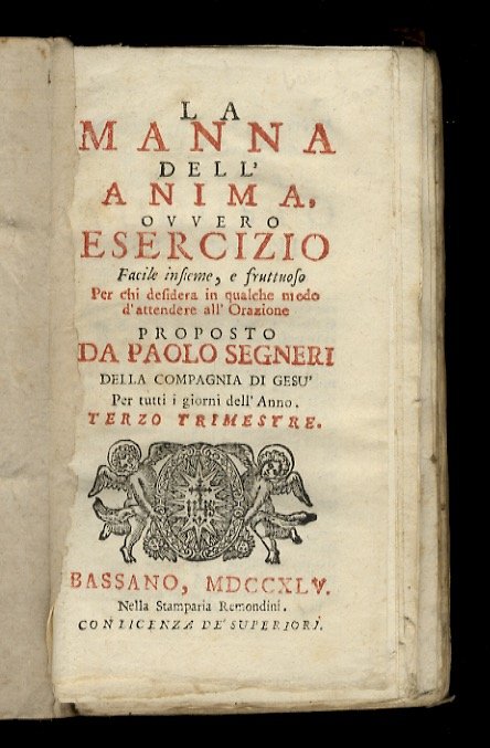 La manna dell'anima, ovvero Esercizio facile insieme e fruttuoso per …