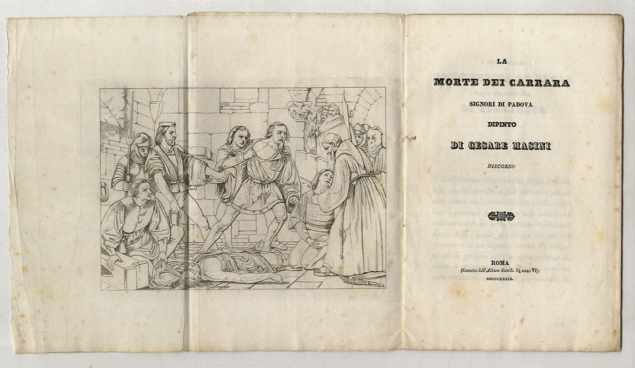 La morte dei Carrara signori di Padova dipinto di Cesare …