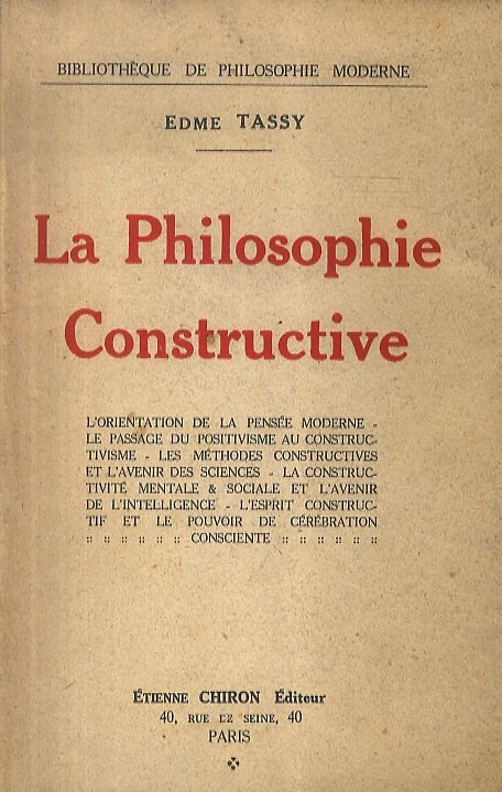 La philosohie constructive. [.]. | Immagine principale