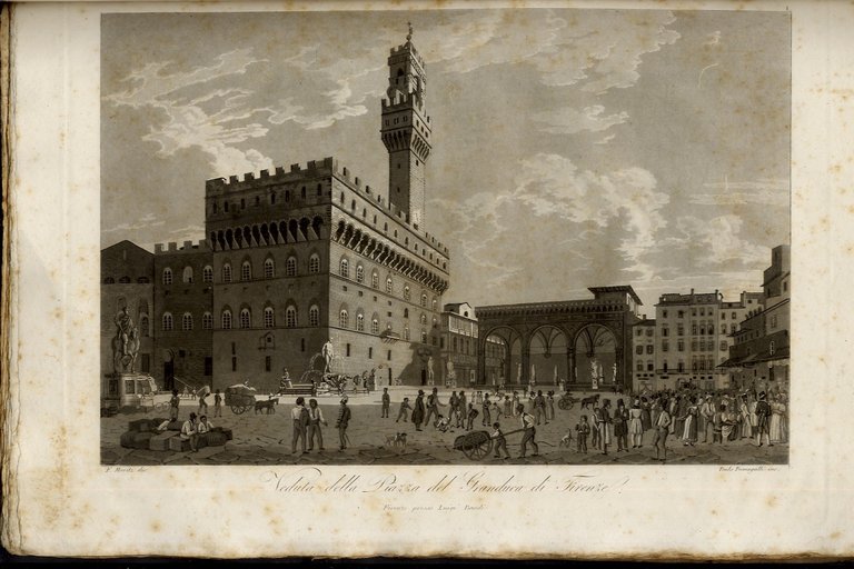 La piazza del Granduca di Firenze co' suoi monumenti disegnati …