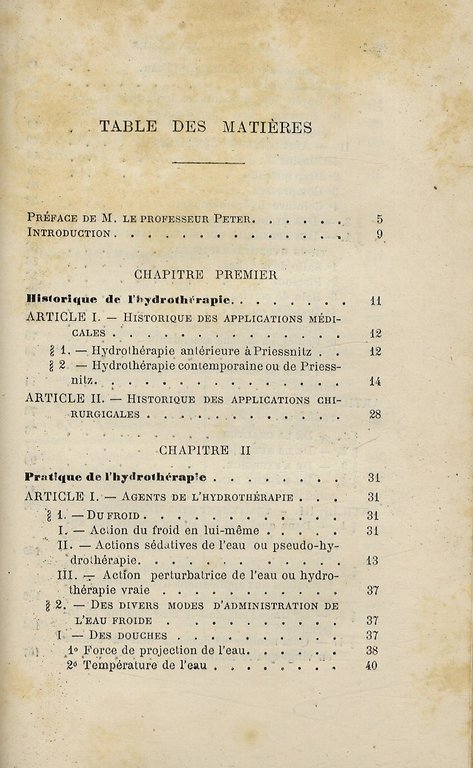 La pratique de l'hydrothérapie. [.]. Préface par M. le Professeur …