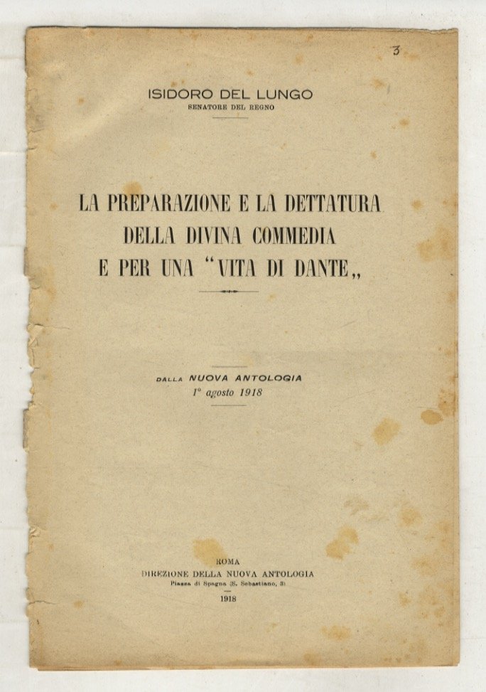 La preparazione e la dettatura della Divina Commedia e per …