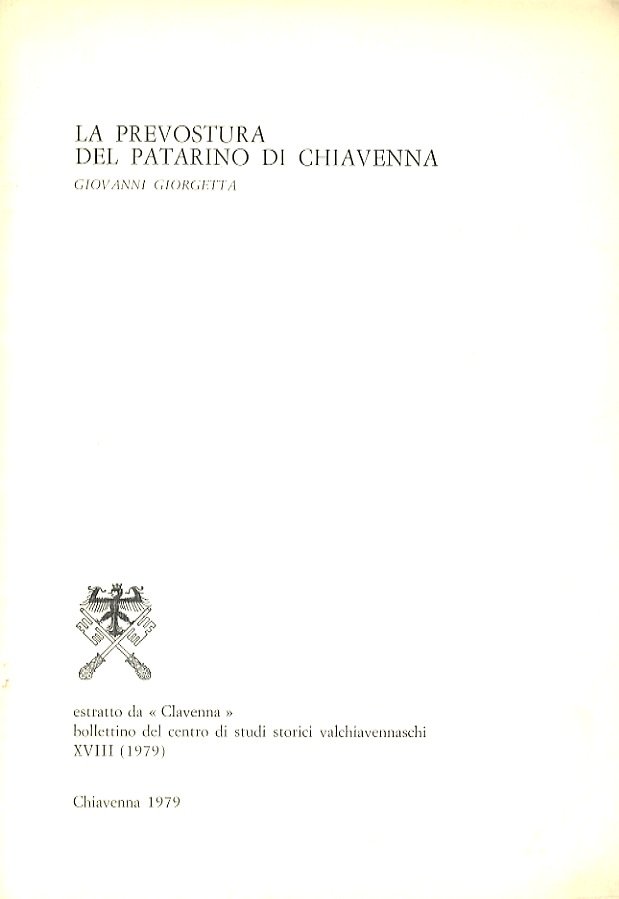 La prevostura del Patarino di Chiavenna.