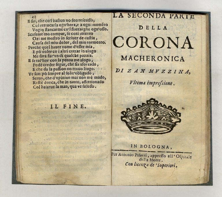 La prima [- seconda] parte della corona macheronica di Zan …
