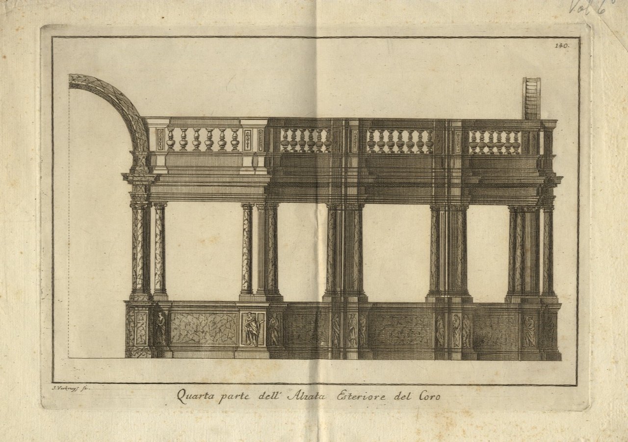 La prima delle cinque facce del Pulpito di S.ta Croce.