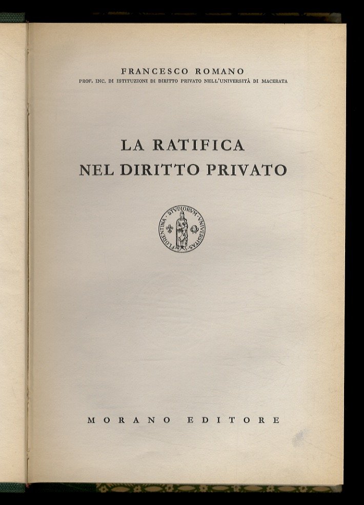 La ratifica del diritto privato.