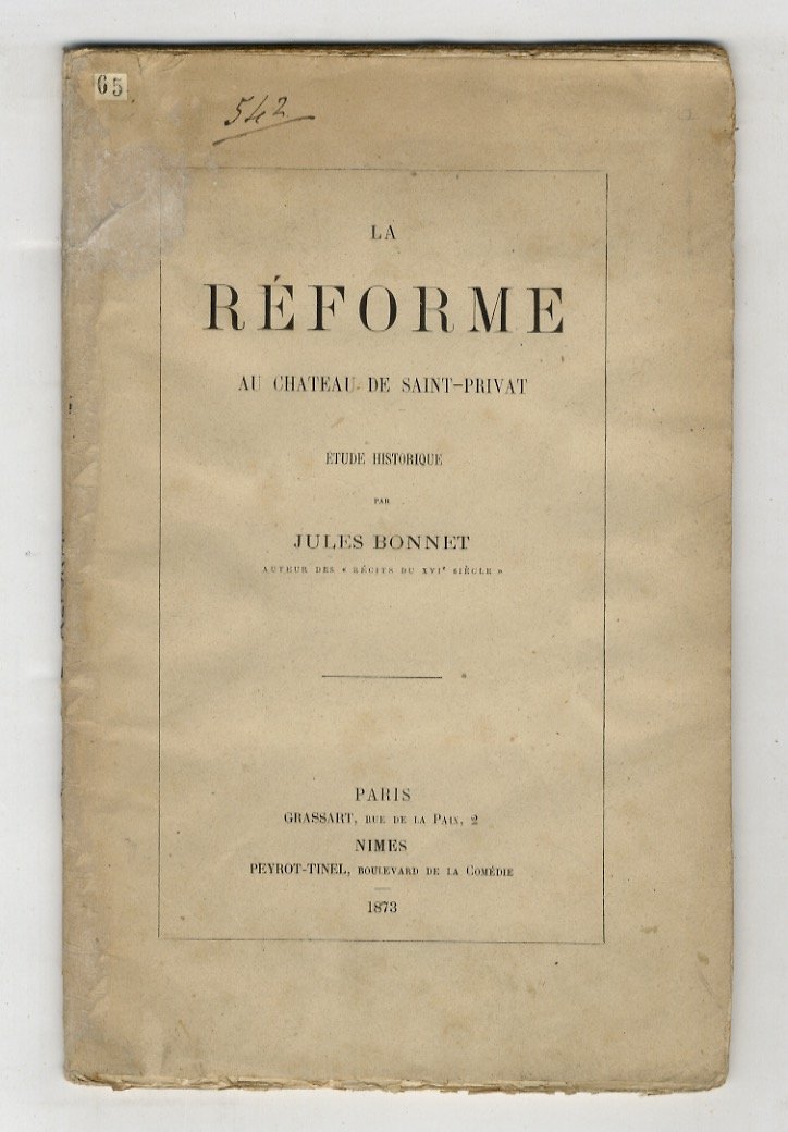 La Réforme au Château de Saint-Privat. Etude historique. | Immagine principale