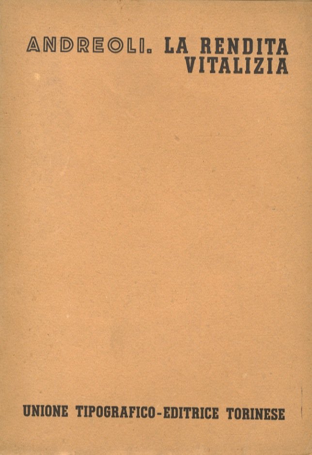 La rendita vitalizia.