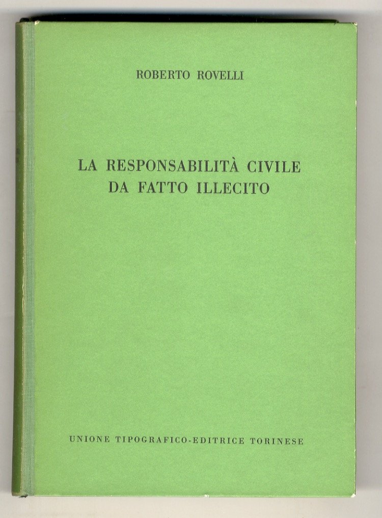 La responsabilità civile da fatto illecito.