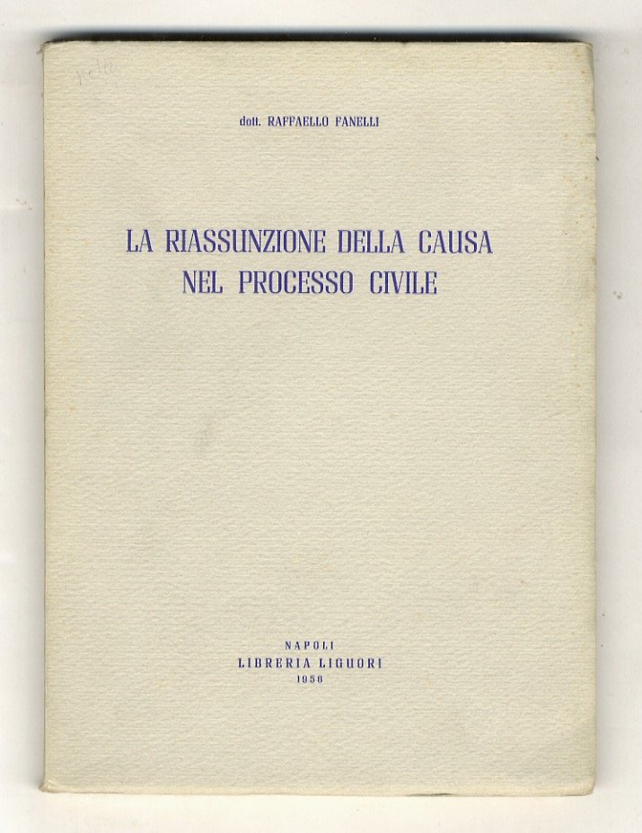 La riassunzione della causa nel processo civile.