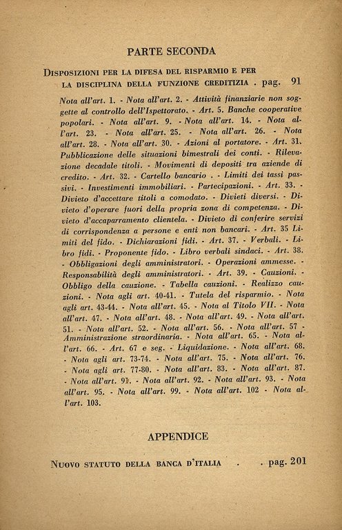 La riforma bancaria fascista. R.D.L. 17 luglio 1937 n. 1400 …