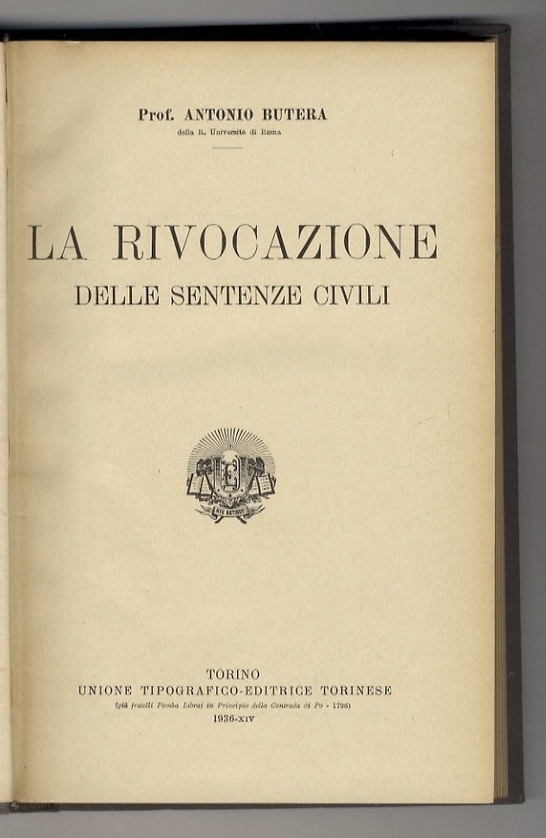 La rivocazione delle sentenze civili.