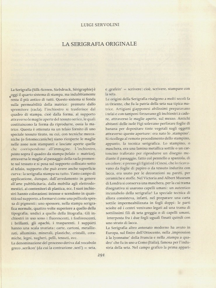 La serigrafia originale.