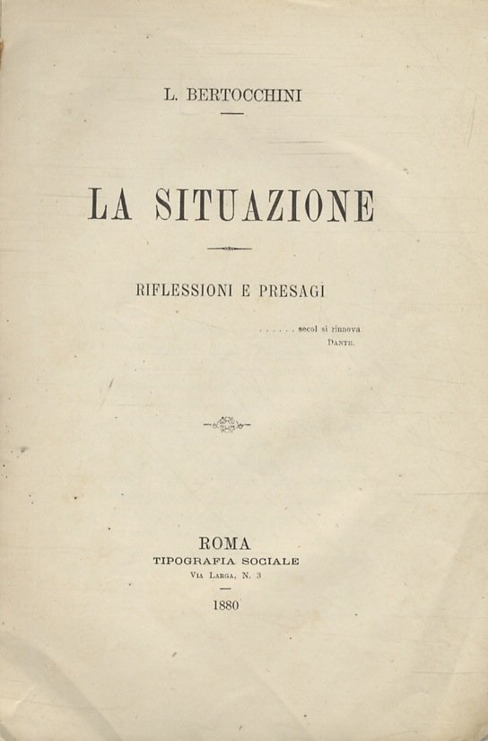 La situazione. Riflessioni e presagi. | Immagine principale