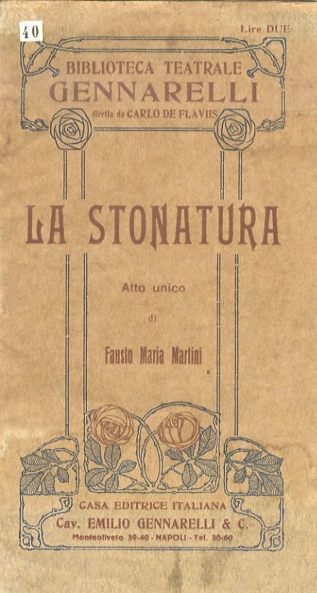 La stonatura. Atto unico.