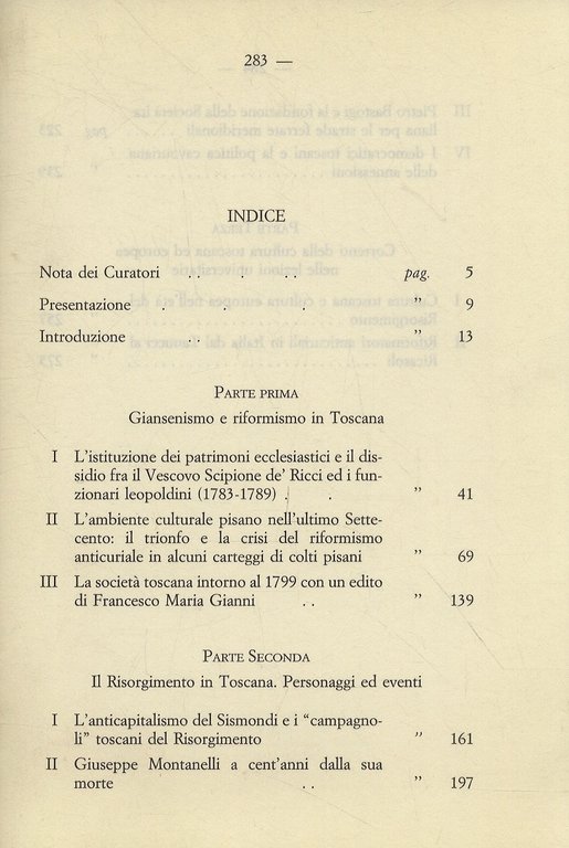 La Toscana civile. Lotte politiche e correnti culturali tra Sette …