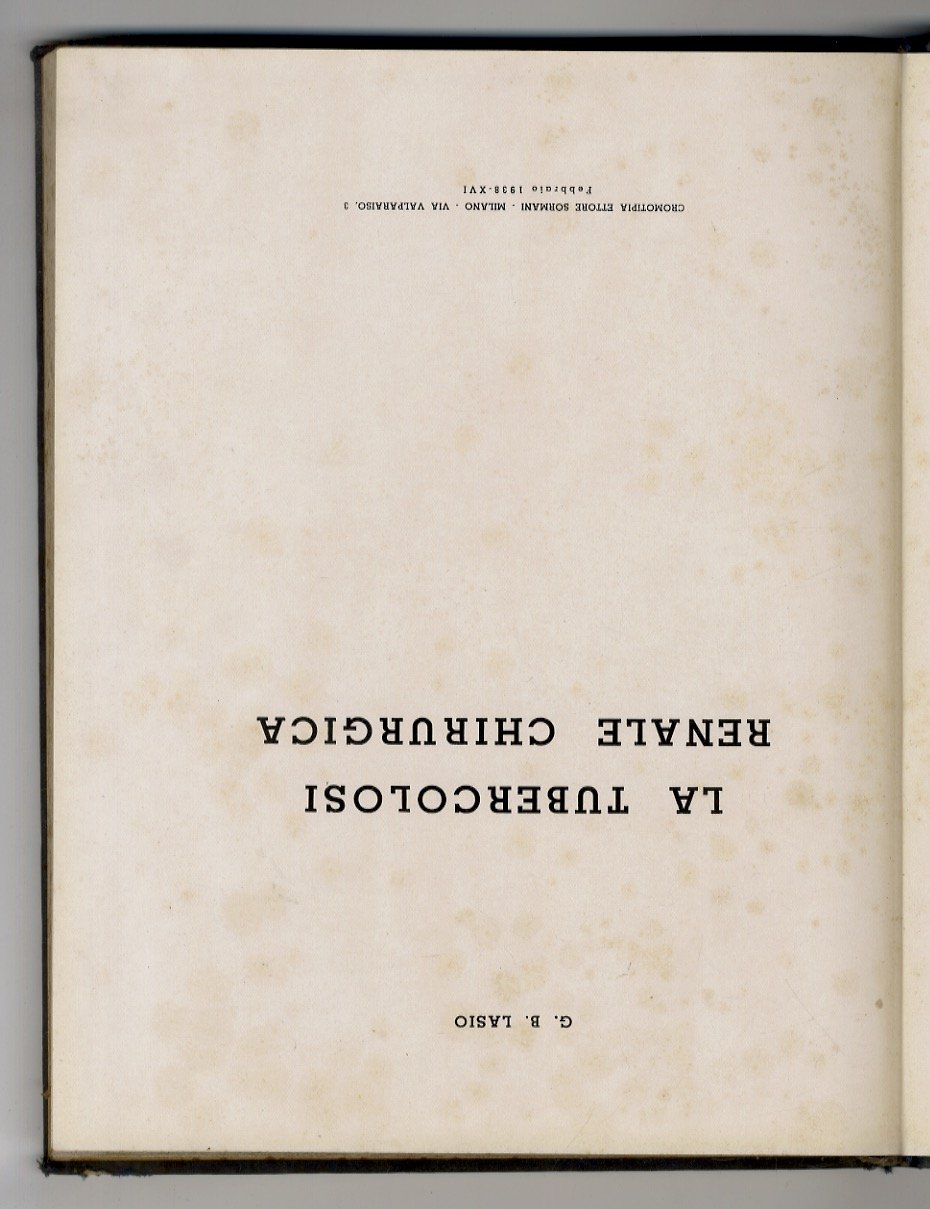 La tubercolosi renale chirurgica.