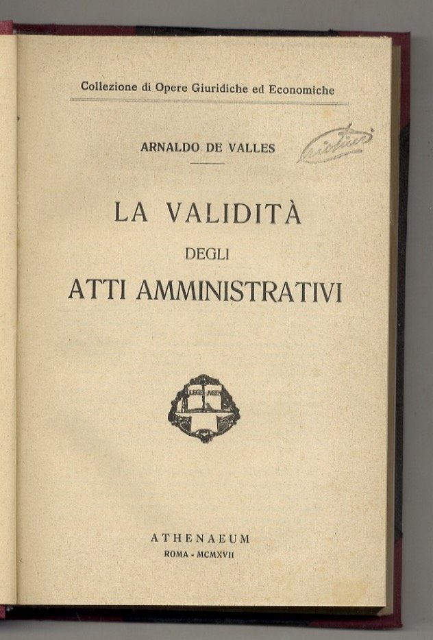La validità degli atti amministrativi.