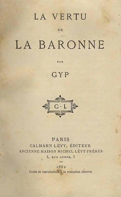 La vertu de la baronne.