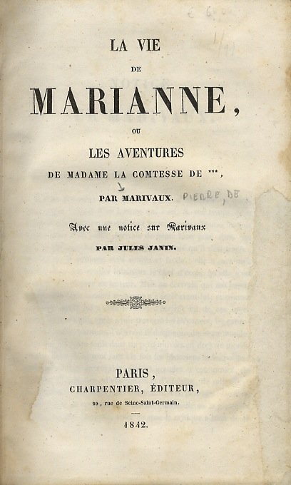 La vie de Marianne, ou les aventures de madame la …