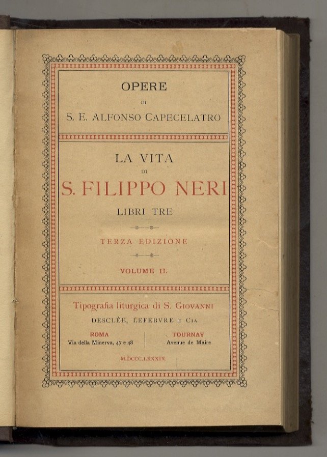 La Vita di S. Filippo Neri. Libri tre. Terza edizione. … | Immagine principale