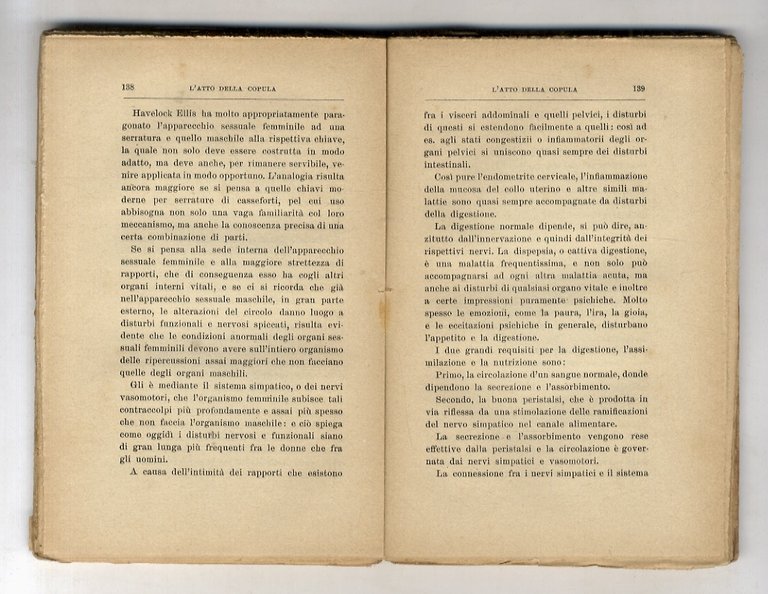 La vita sessuale. L'impulso sessuale naturale, i costumi sessuali normali, …