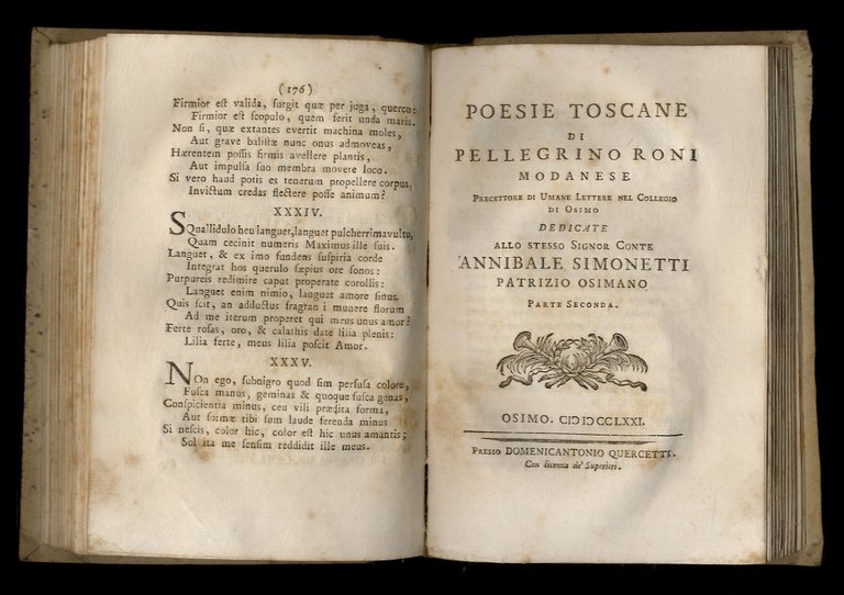 Latina carmina Peregrini Roni mutinensis quae in Auximate Collegio recitata …