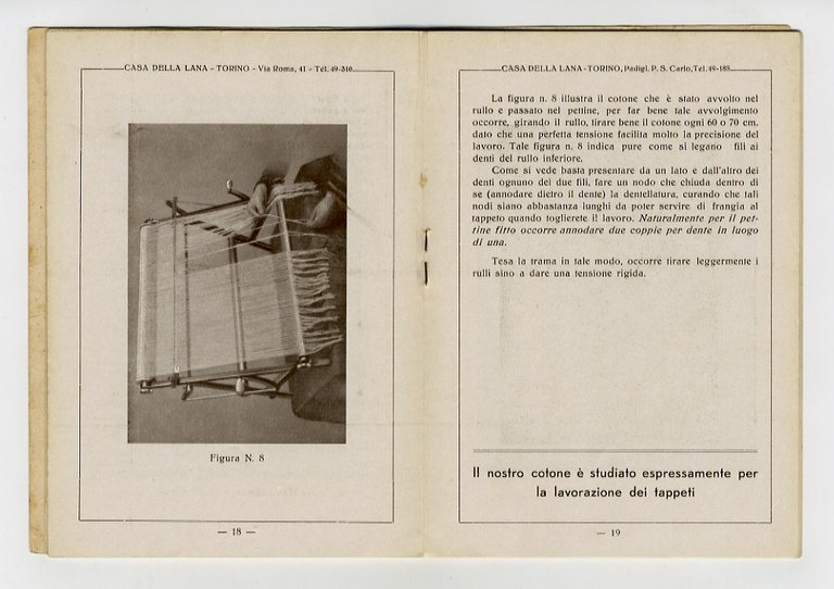 Lavorazione dei tappeti a telaio. Il telaio meccanico. Brevetto e …