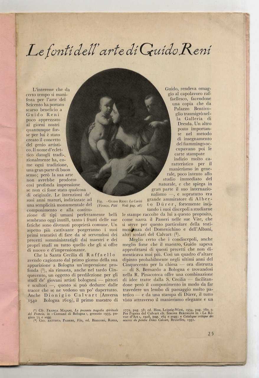 Le fonti dell'arte di Guido Reni. [Segue:] Mauceri Enrico. Primitivi …