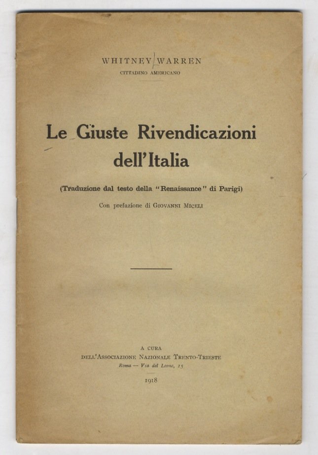 Le Giuste Rivendicazioni dell'Italia. (Traduzione dal testo della "Renaissance" di … | Immagine principale