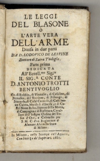Le leggi del blasone o L'arte vera dell'arme divisa in …