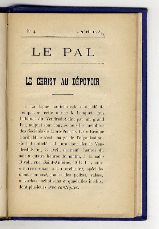 Le Pal. Hebdomadaire. N. 1 [- n. 4]. | Immagine Gallery 4
