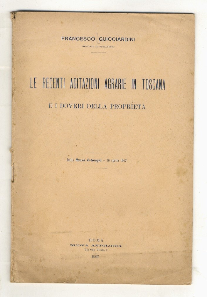 Le recenti agitazioni agrarie in Toscana e i doveri della …