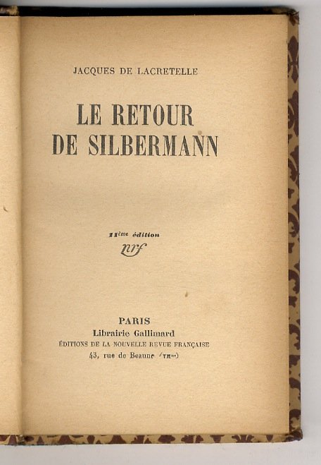 Le retour de Silbermann. 11ème édition.