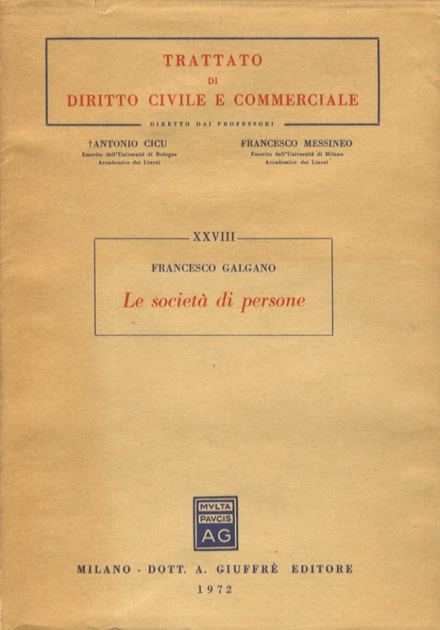 Le società di persone. Società in genere. Società semplice. Società …